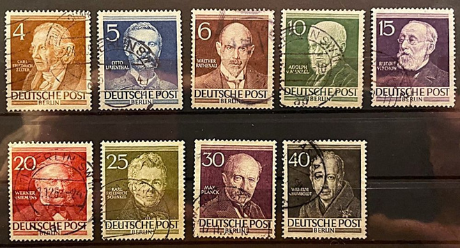 SAKSA / BERLIN 10."MÄNNER" HYVÄ 9 KPL * SARJA  V. 1952