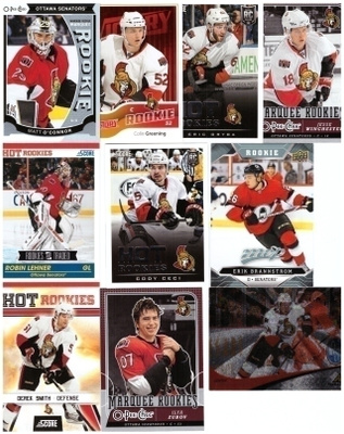 10 x OTTAWA SENATORS Rookie Kortteja