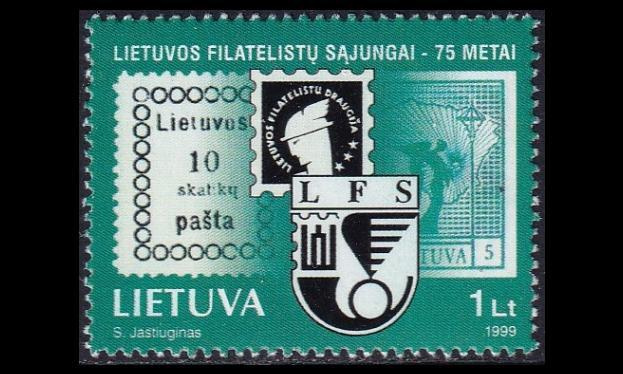 Liettua 701 ** Filatelistiyhdistys 75v (1999)