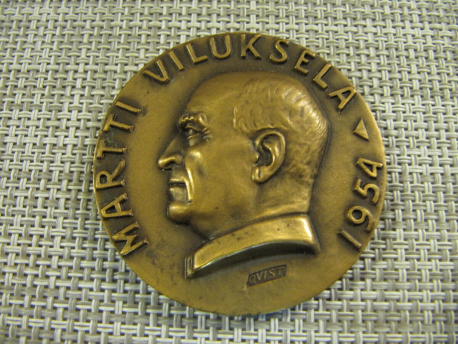 Martti Viluksela mitali 1954 /Gerda Qvist 1954.