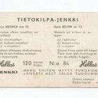 Purkkakuva Hellas TIETOKILPA-Jenkki n:o 84 AUTOILU - pikkukuva 2