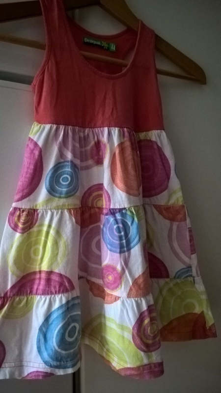 Desigual värikäs Mekko / Puuvillamekko - koko 4 / 104cm