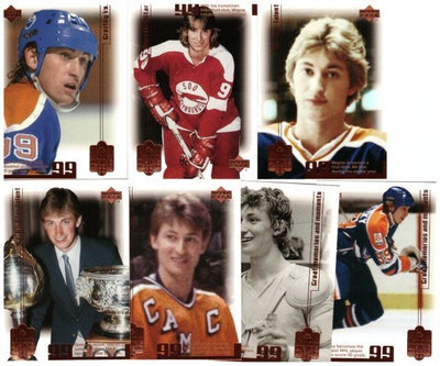 7 x WAYNE GRETZKY 1999 Up.Deck Living Legends Oilers, Racets