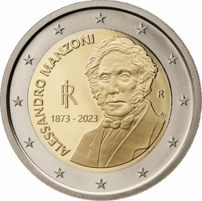 ** ITALIA 2€ 2023 Alessandro Manzoni pillerissä **