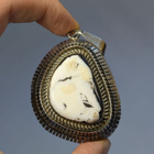 Riipus - Navajo buffalokivi (hopeaa) - pikkukuva 2