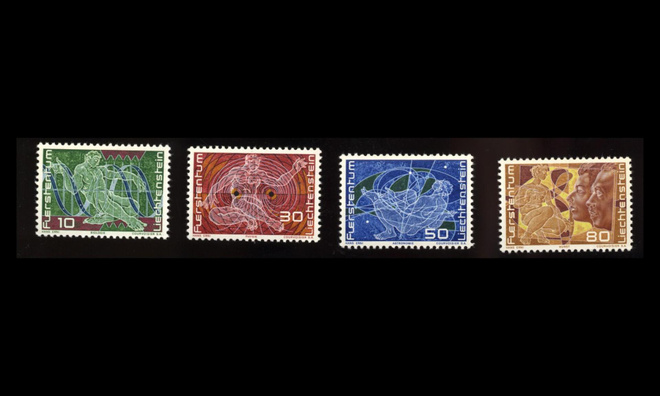Liechtenstein 508-11 ** Valtio 250v (1969)