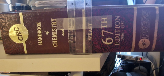 CRC Handbook of Chemistry and Physics 67th ed