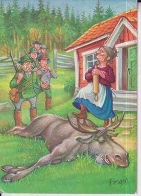Fingal, Metsästäjät. Hirvi, mummulla kaulin e13