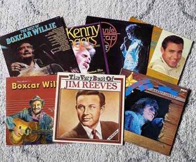 7 Country-LP:tä: Kenny Rogers, Jim Reeves, Boxcar Will ym.