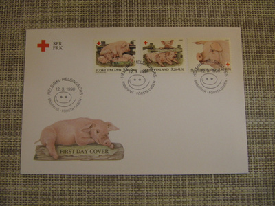 FDC Punainen Risti 12.3. 1998 kirje.