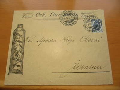 1902 Hki Osk. Durchman mainoskuori