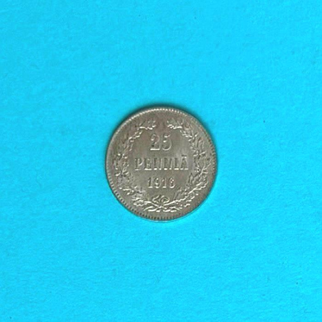 SUOMI SUURIRUHTINASK. 25 Penniä hopeaa 1916