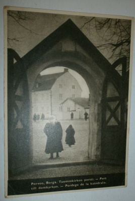 Porvoo, Tuomiokirkon portti, vanha mv pk, p. 1980