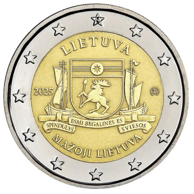 ** LIETTUA 2€ 2025 Mazoji Lietuva pillerissä **