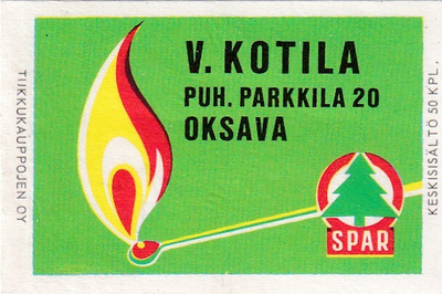 Oksava. V. Kotila. SPAR , Parkkila.  s102