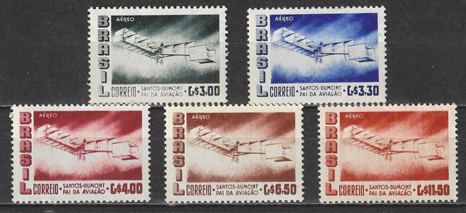 (S0088) BRAZIL, 1956 (Air Post. Santos-Dumont's 1906 Plane)