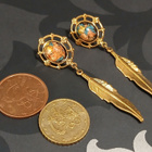 Vintage gold dream catcher korvakorut - pikkukuva 4