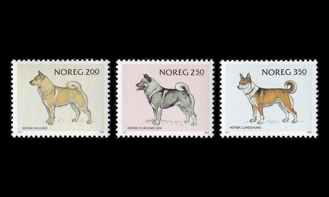 Norja 878-80 ** Norjalaisia koirarotuja (1983)