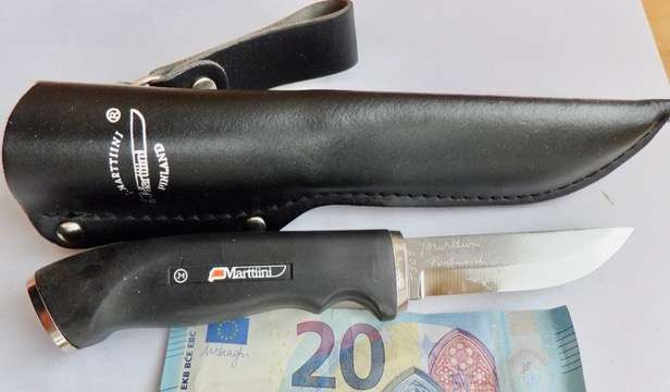 VANHA Puukko Marttiini T508 Norjan Vaakunalla UPEA SIISTI