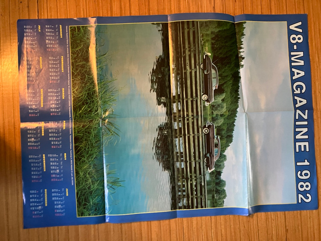V8 MAGAZINE KALENTERIJULISTE 1982 HYVÄ