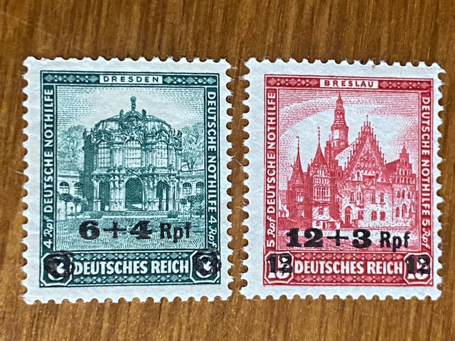 SAKSA RREICH 1932 HÄTÄAPU LISÄPAINAMA PARI**
