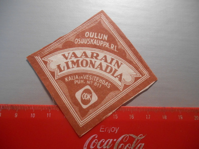 Vaarain Limonadia Oulun Osuuskauppa etiketti