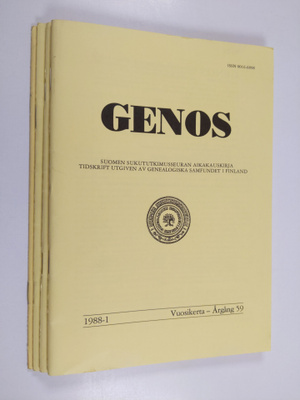 Genos vuosikerta 1988 1-4 : Suomen sukututkimusseuran aik...