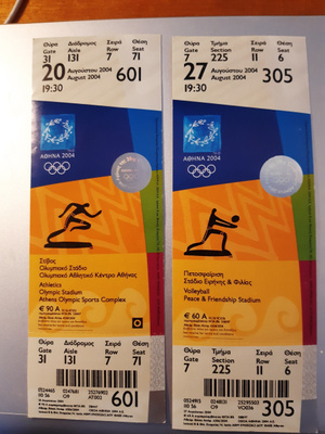 Ateenan Olympialaiset 2004. Athens Olympics 2004 tickets