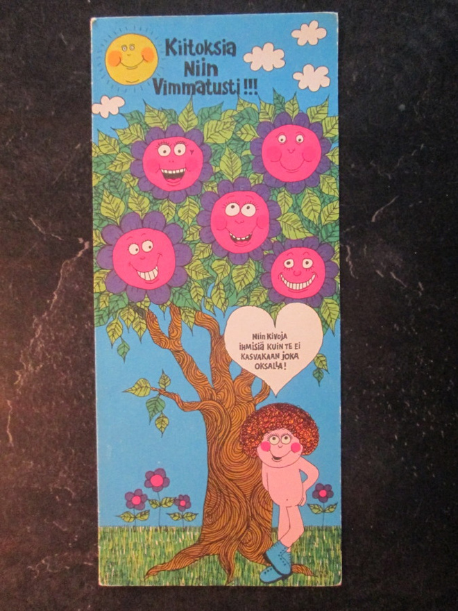 KULKEMATON KIITOKSIA NIIN VIMMATUSTI TAITTOKORTTI