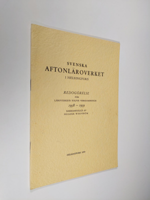 Svenska aftonläroverket i Helsingfors : Redogörelse för l...