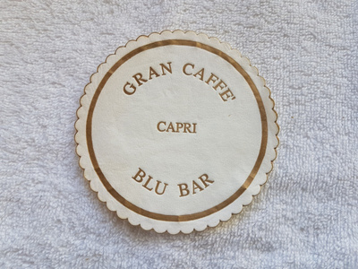 GRAN CAFFE CAPRI BLU BAR COASTER VINTAGE TUOPINALUNEN