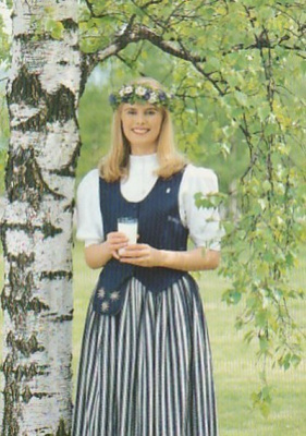 Postikortti, PIRKKO RINNE, maitotyttö v 1994