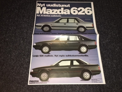 Esite Mazda 626, noin vuodelta 1986