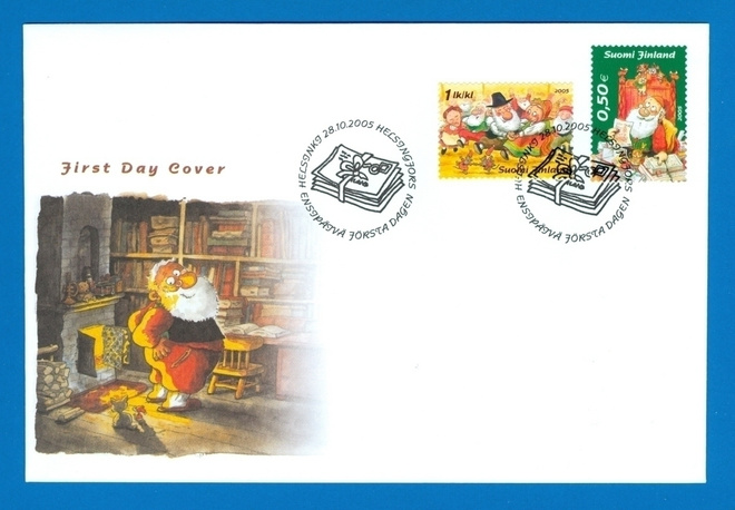 FDC – Joulu, Kirjeenluku, Joulujuhla  28.10.2005 S. L. 1760-