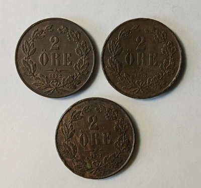 2 öre 1871, 1872 ja 1873