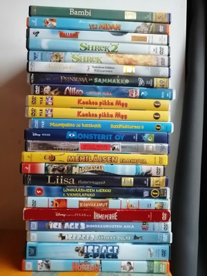 DVD-paketti (animaatio, 24 kpl, Disney yms)