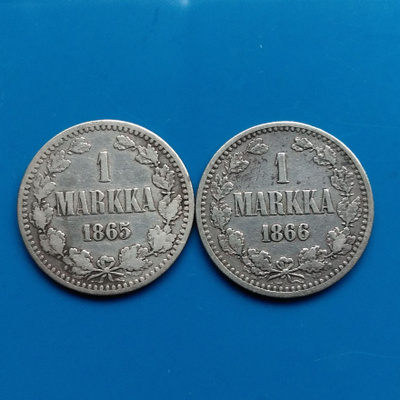 1 Markka 1865 ja 1866