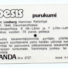 Purkkakuva Panda Pesäpallo n:o 11 KARI LINDBERG Purukumikuva - pikkukuva 2