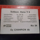 K14. Champion Monte Carlo # 24 Sunbeam Alpine V 8 - pikkukuva 2