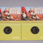 1140. 2kpl Portugal 100 vuotta, 2010 2€ juhlaraha, Proof. - pikkukuva 1