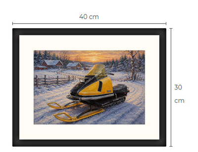 Uusi Ski-Doo moottorikelkka art print 30 cm x 40 cm