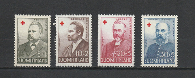 1956 PunainenRisti-sarjan merkit leimaamattomana**