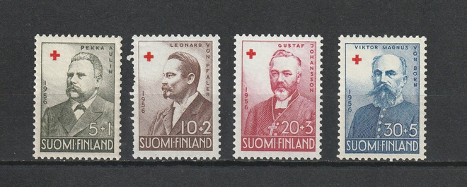 1956 PunainenRisti-sarjan merkit leimaamattomana**