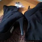 Mustat Stretch sukkamaiset Bootsit / Saappaat - koko 36 - pikkukuva 2