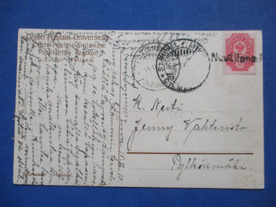 1910 Nuutilanmäki (Juva) rivil + Mikkeli kortilla