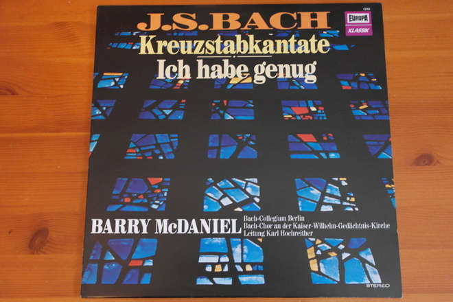 J.S.Bach:Kreuzstabkantate/Ich habe genug-Barry McDaniel-LP.