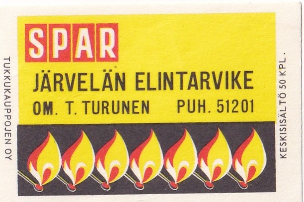 Järvelä. Järvelän elintarvike . om. T. Turunen, SPAR  b424