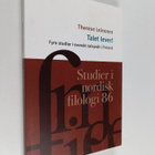 Therese Leinonen : Studier i nordisk filologi 86. Talet l... - pikkukuva 1
