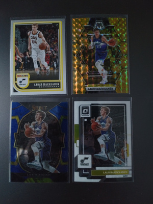 4 kpl Lauri Markkanen koripallokortteja