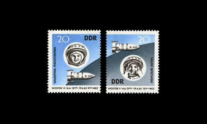 DDR 970-1 ** Wostok V, avaruus (1963)